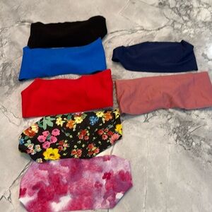 Lot of 7 headbands: Bondiband, Banibands, various colors